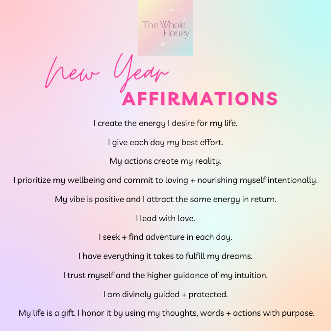 2023 New Year Affirmations - The Whole Honey